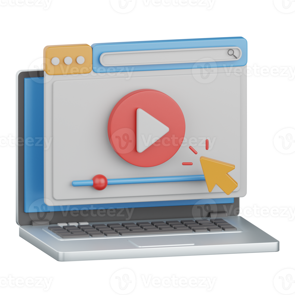 3d rendering video marketing isolated useful for seo, website, internet, optimization and other png