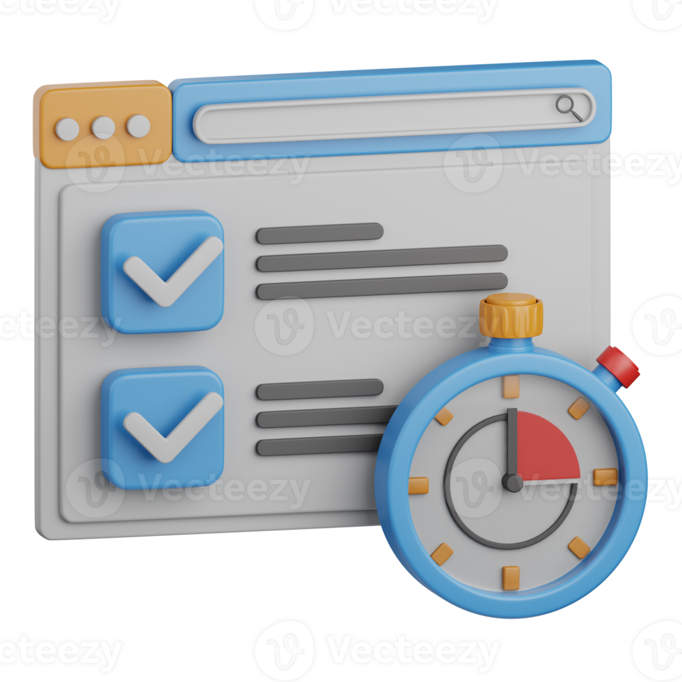 3d interpretazione pagina web velocità analisi isolato utile per seo, sito web, Internet ottimizzazione e altro png