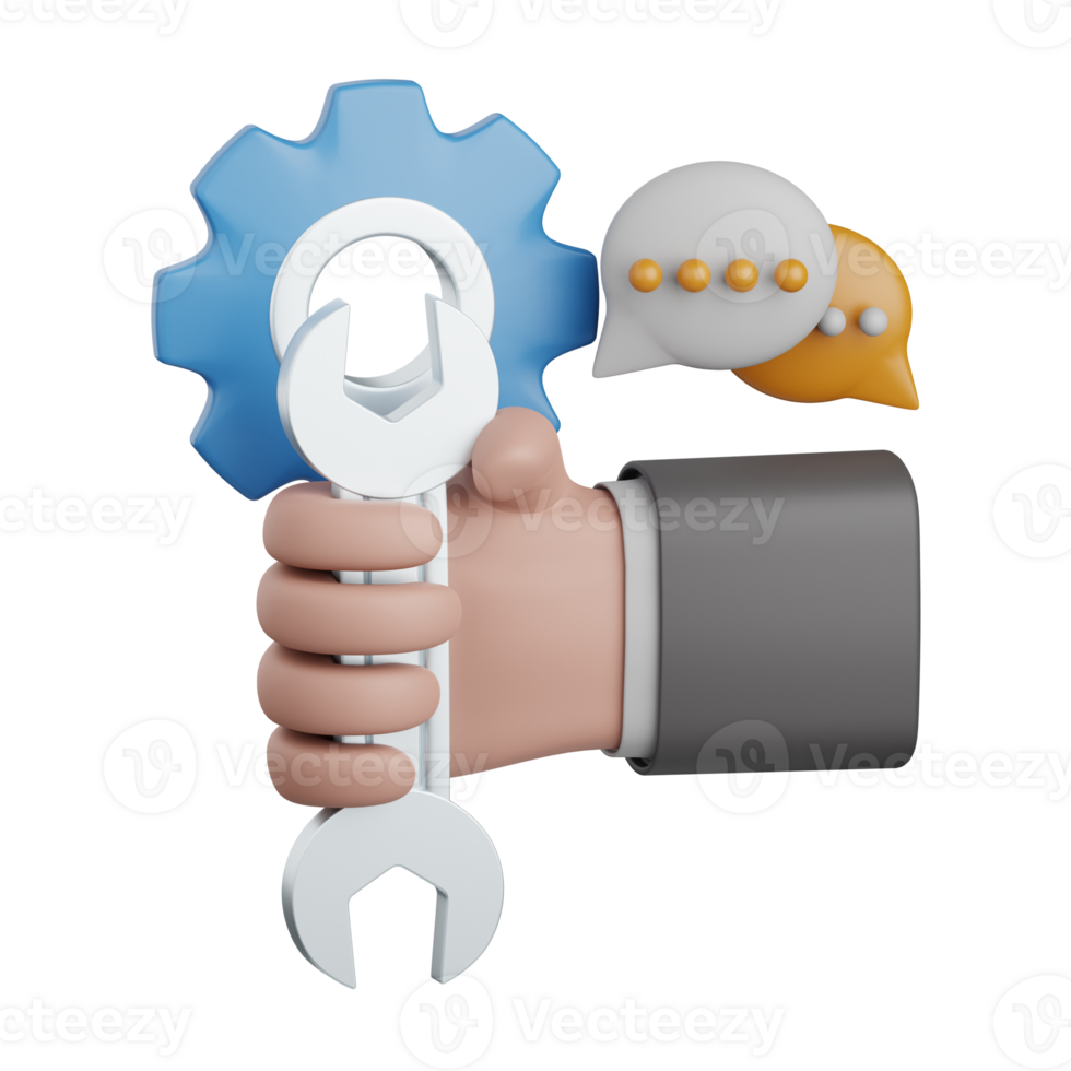 3d rendering technical support isolated useful for seo, website, internet, optimization and other png