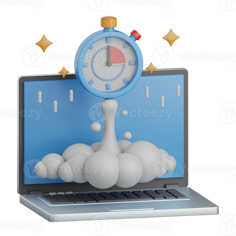 3d rendering system speed isolated useful for seo, website, internet, optimization and other png