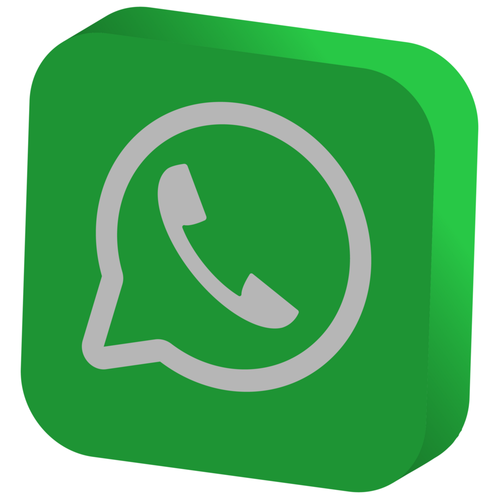 Modern 3D Green Template WhatsApp Interface Illustration. Internet