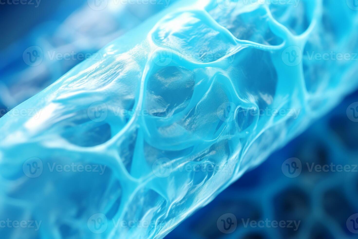 AI Generated Bone tissue human skeleton under microscope cells structure medical science biology background texture magnification research structure health microbiology internal materials organs photo