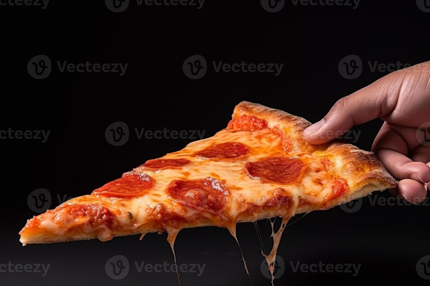 AI Generated Italian pizza New-York slice fast food hot crunchy fresh tasty meal salami tomato mozzarella dinner restaurant bistro pepperoni homemade lunch snack pizzeria italy dough traditional photo