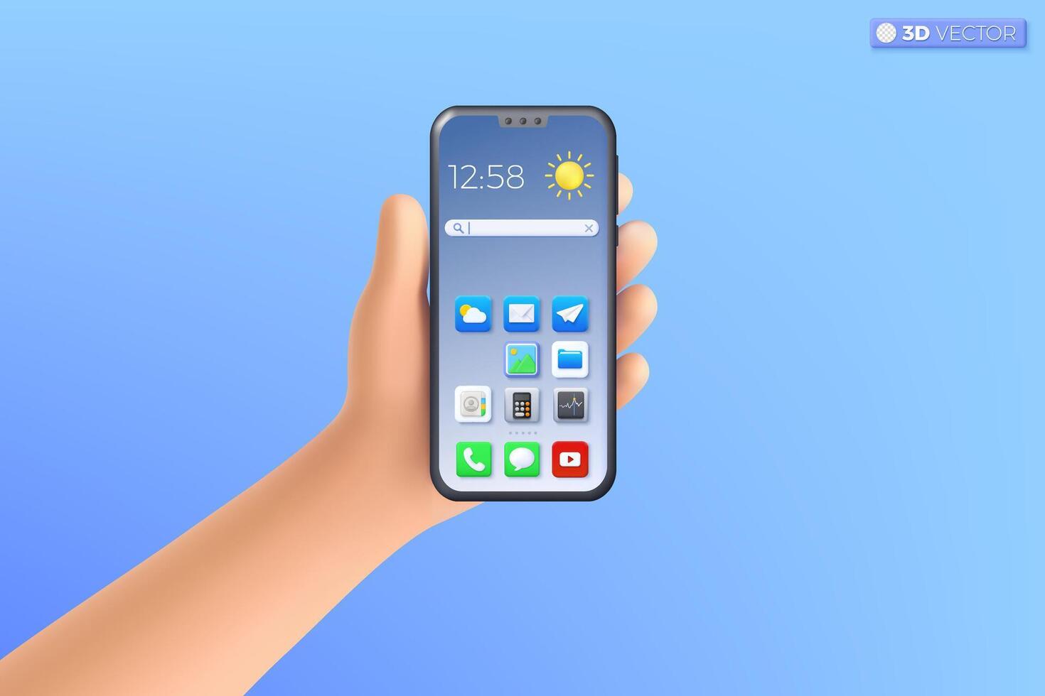 HAND PHONE 5 vector