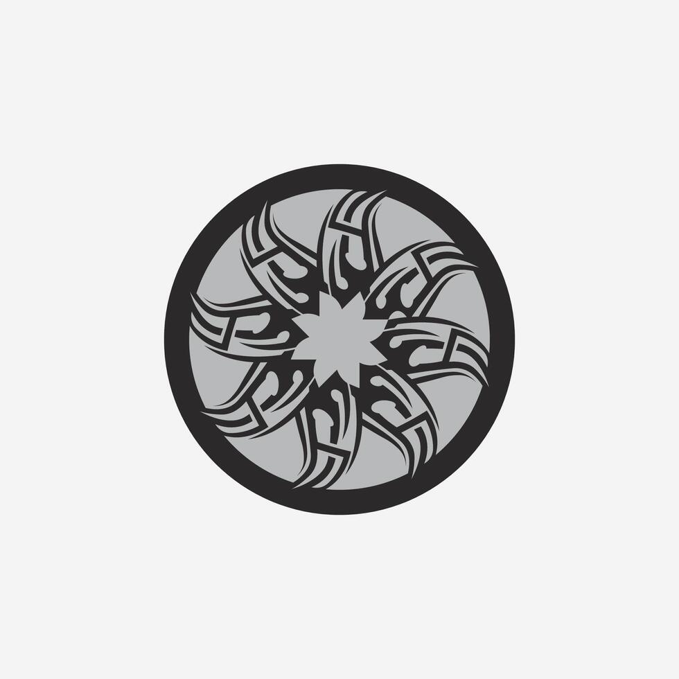black tribal vector logo design icon and sign tribal