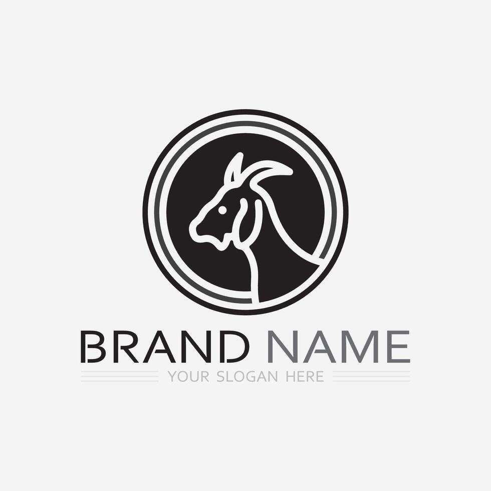 Goat Logo Template vector icon