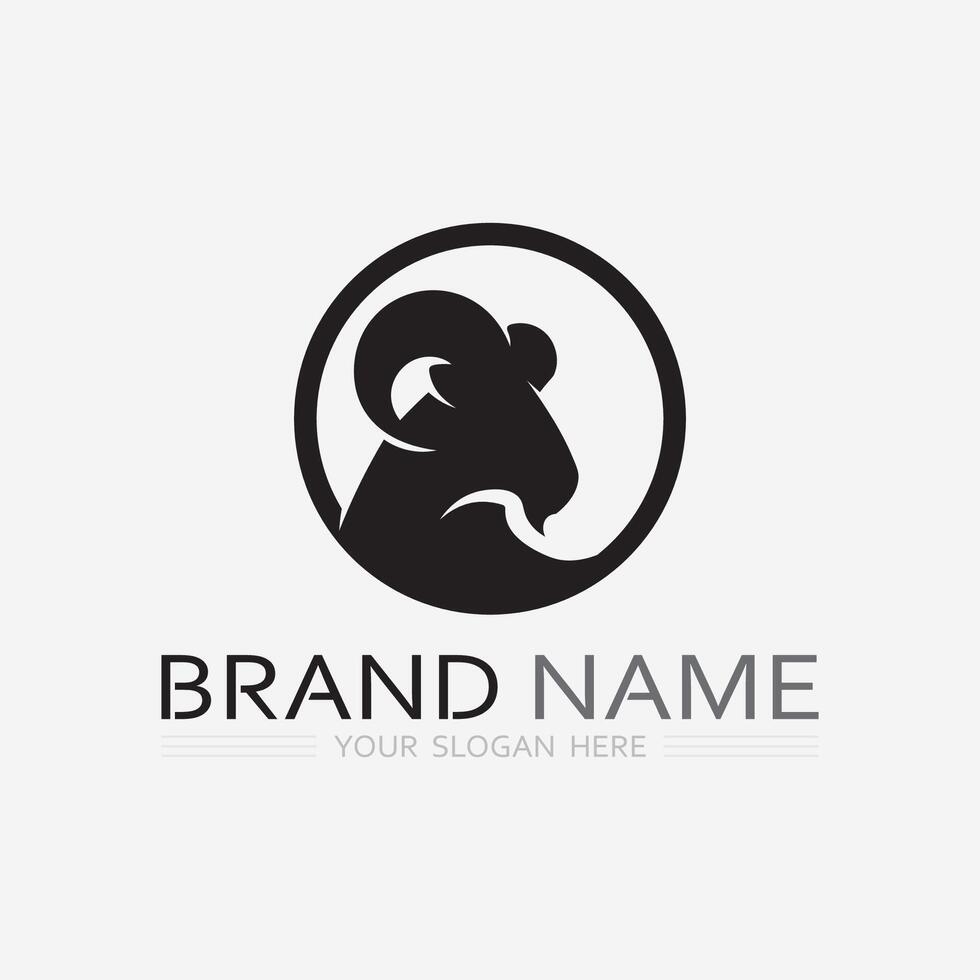 Goat Logo Template vector icon