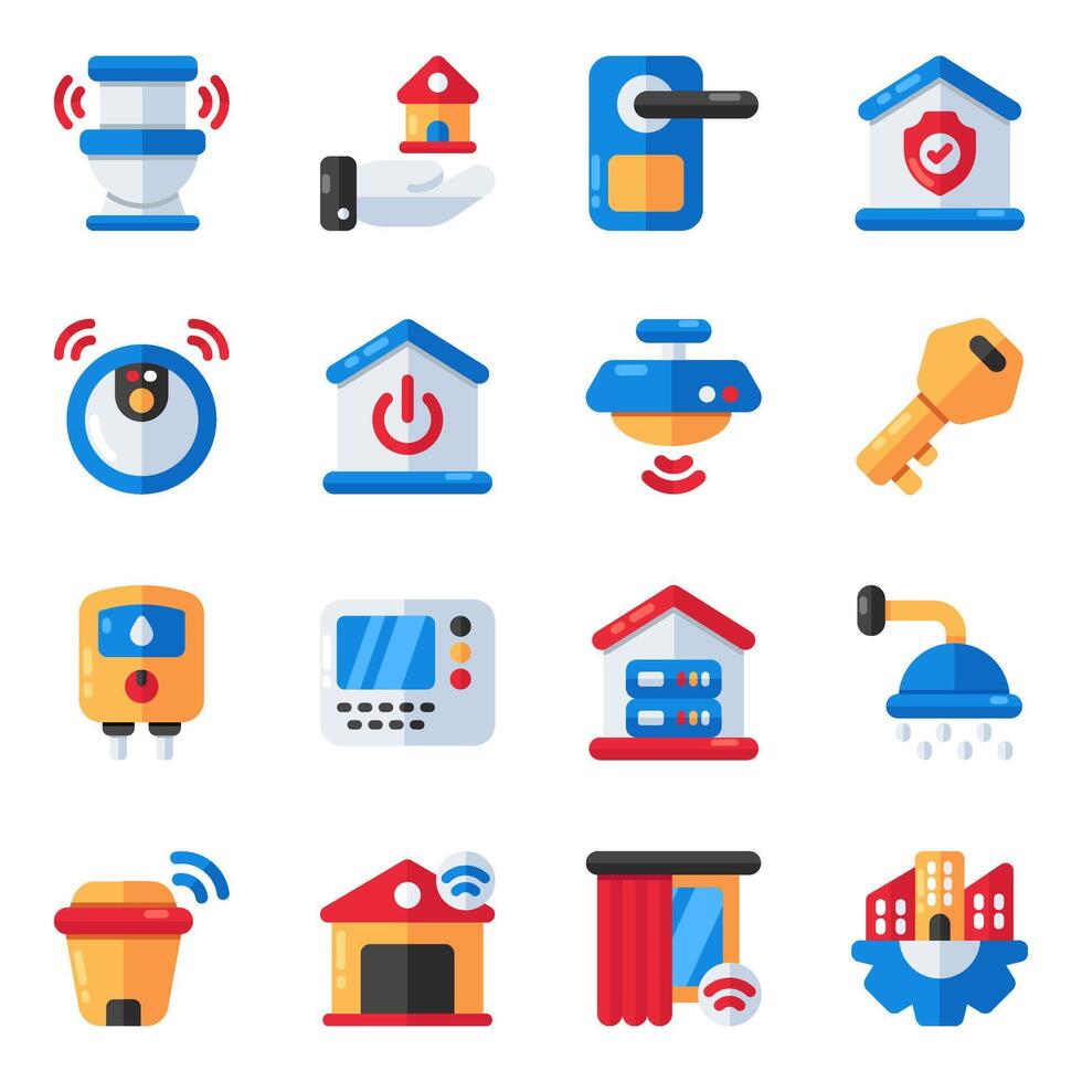 Set of Smart Home Flat Icons vector