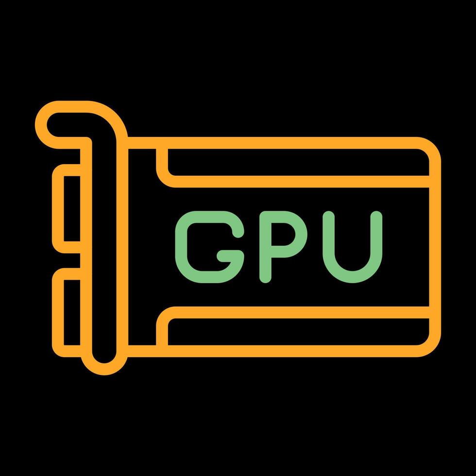 icono de vector de gpu