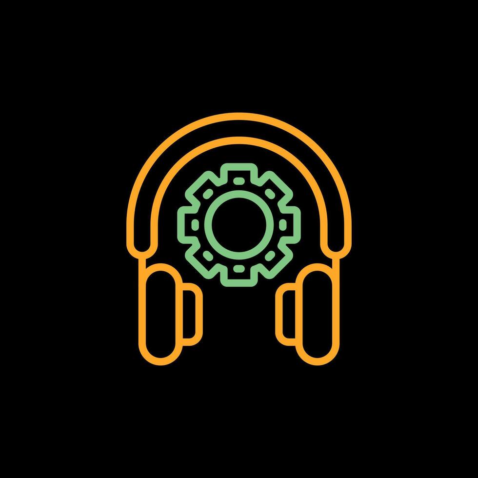 icono de vector de auriculares