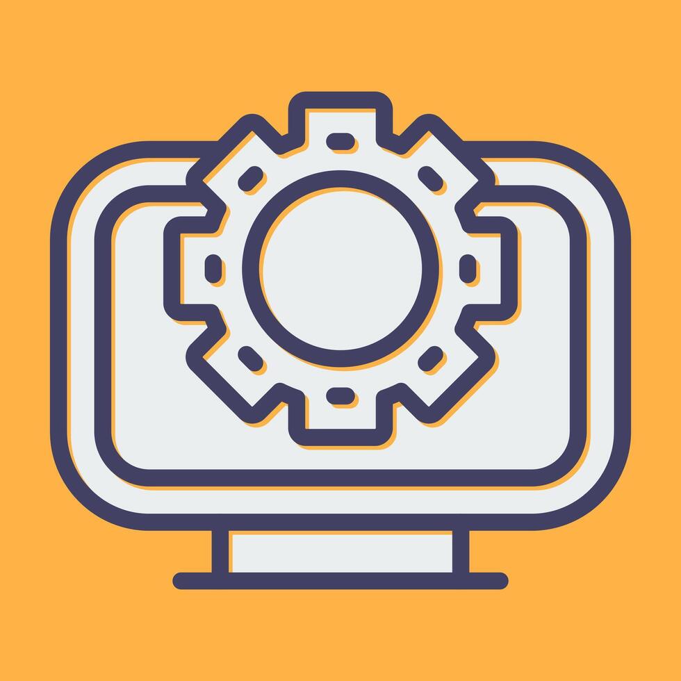 Desktop Computer Vector Icon