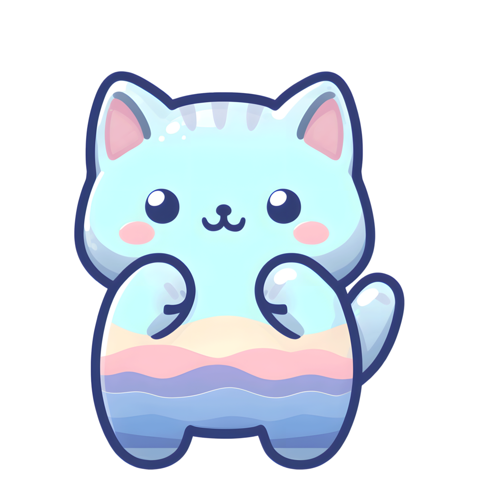 AI generated Cute cat kawaii kitty png