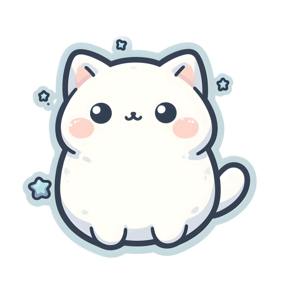 AI generated Cute cat kawaii kitty png