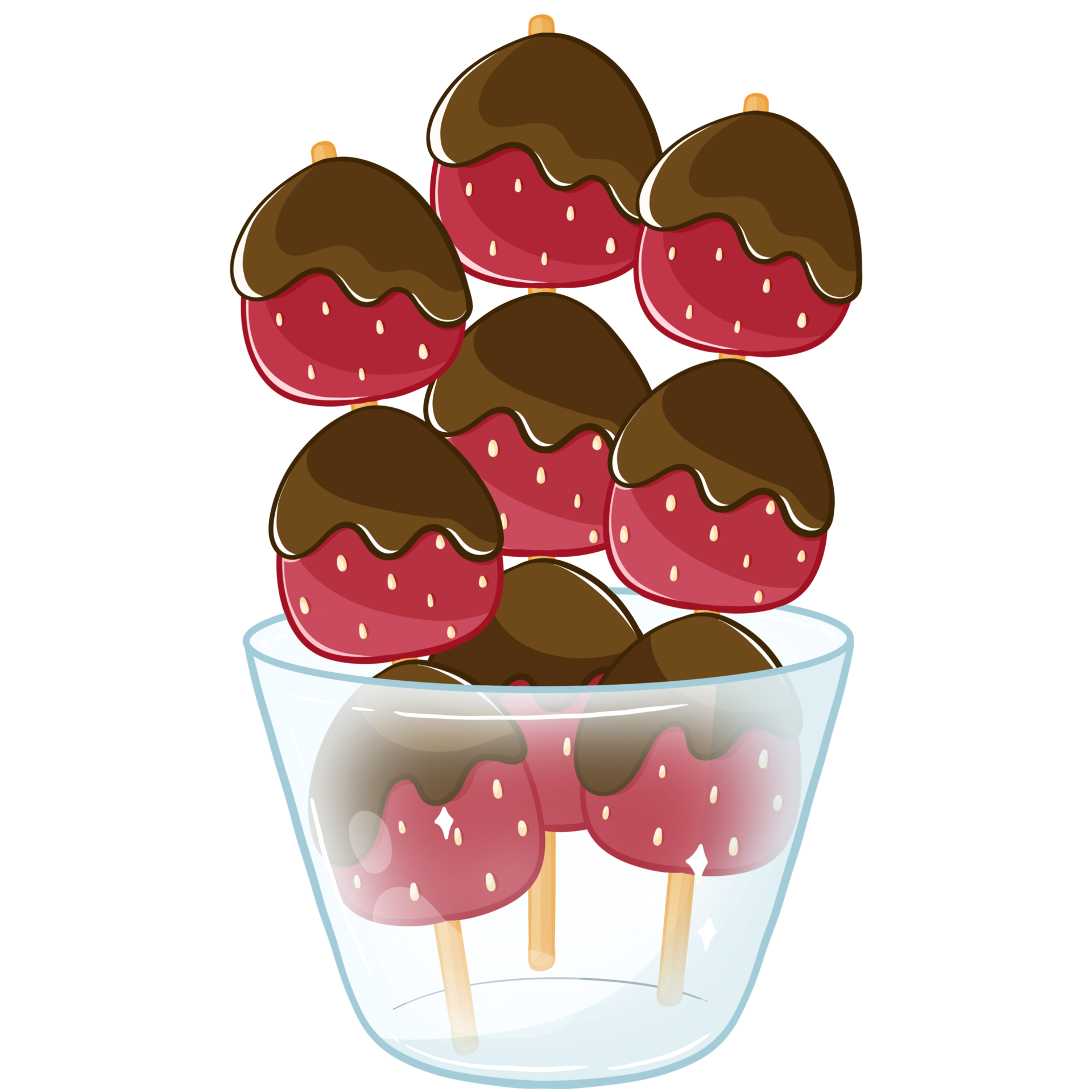 Cartoon Dessert With Strawberry In The Glass 37477003 PNG cartoon-dessert-with-strawberry-in-the-glass-37477003-png