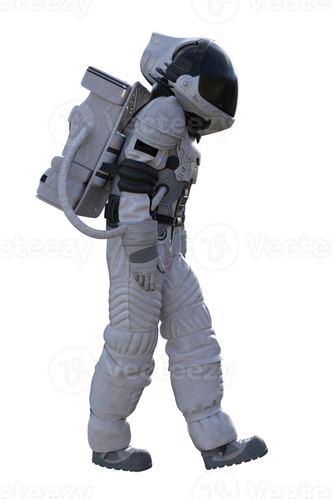Astronaut on transparent background, 3d render png