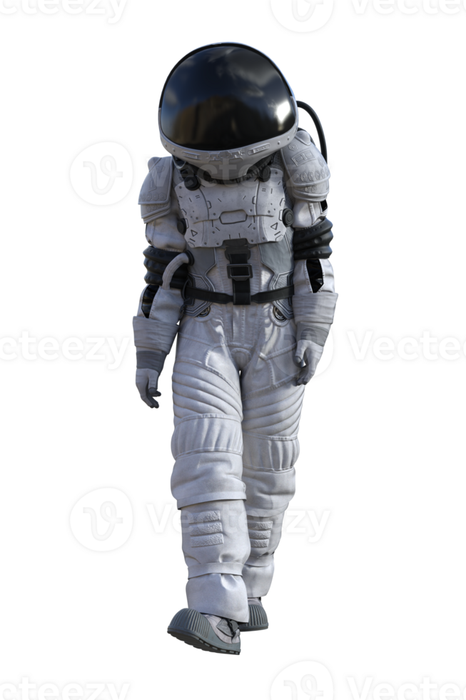 Astronaut on transparent background, 3d render png
