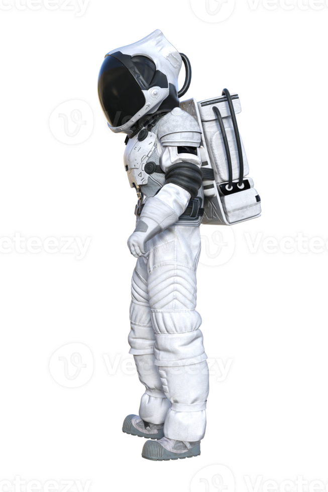 Astronaut on transparent background, 3d render png