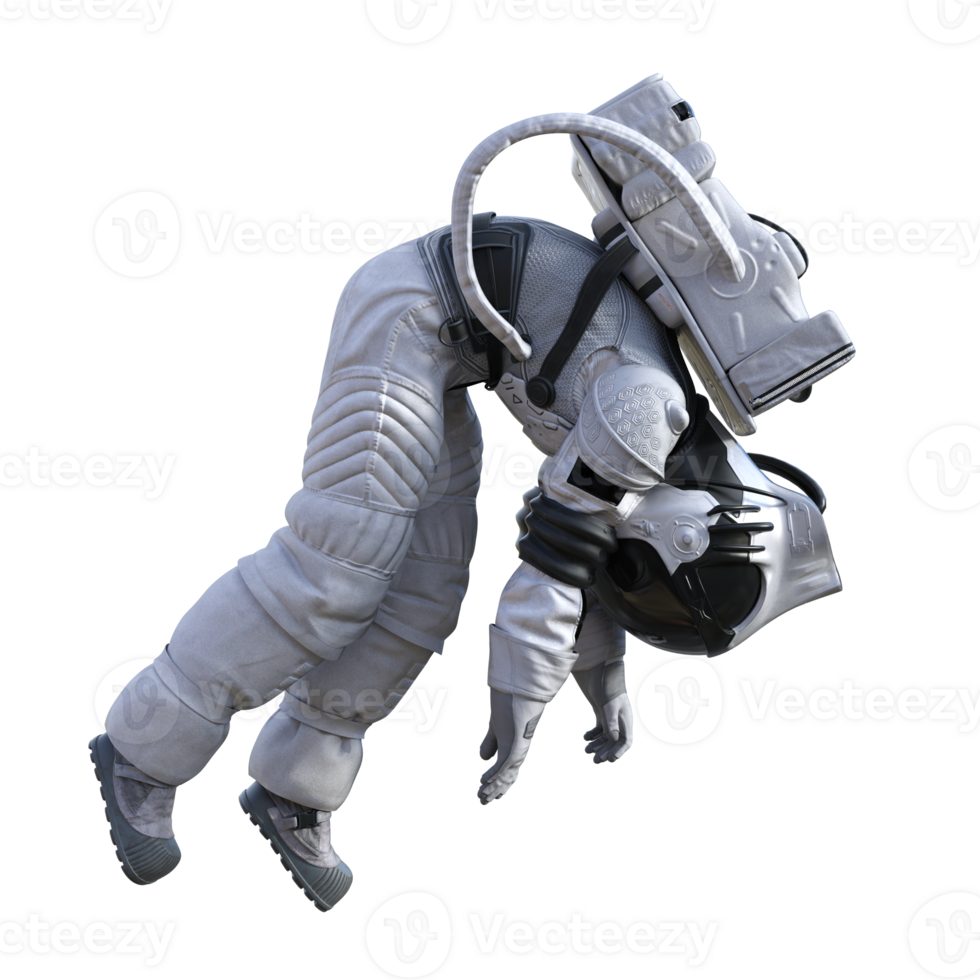 Astronaut on transparent background, 3d render png