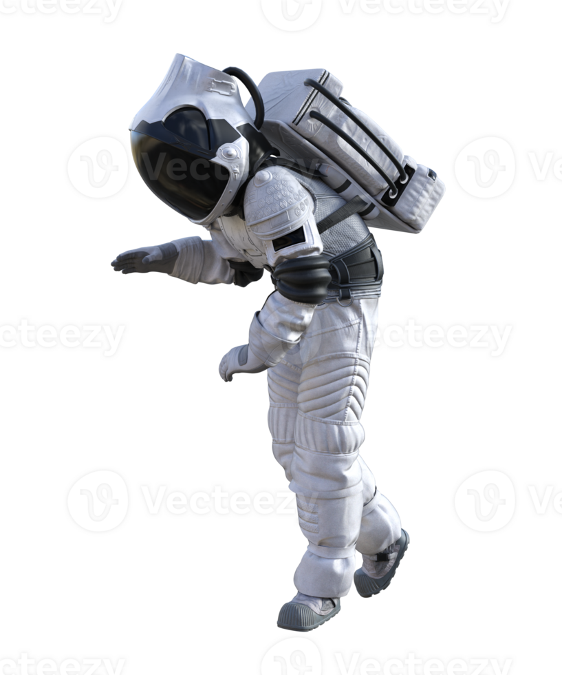 Astronaut on transparent background, 3d render png
