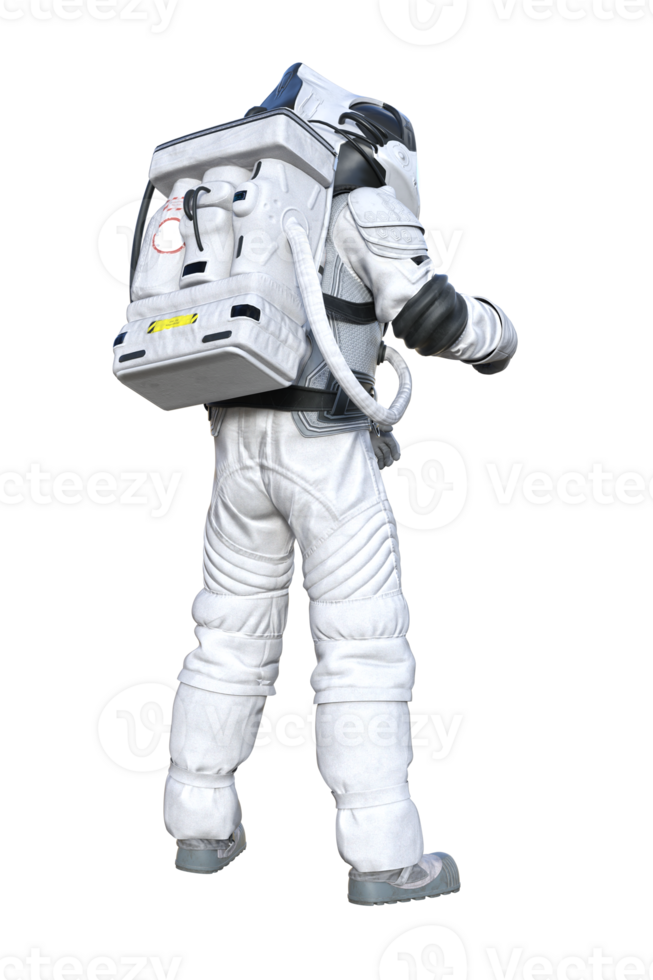 Astronaut on transparent background, 3d render png