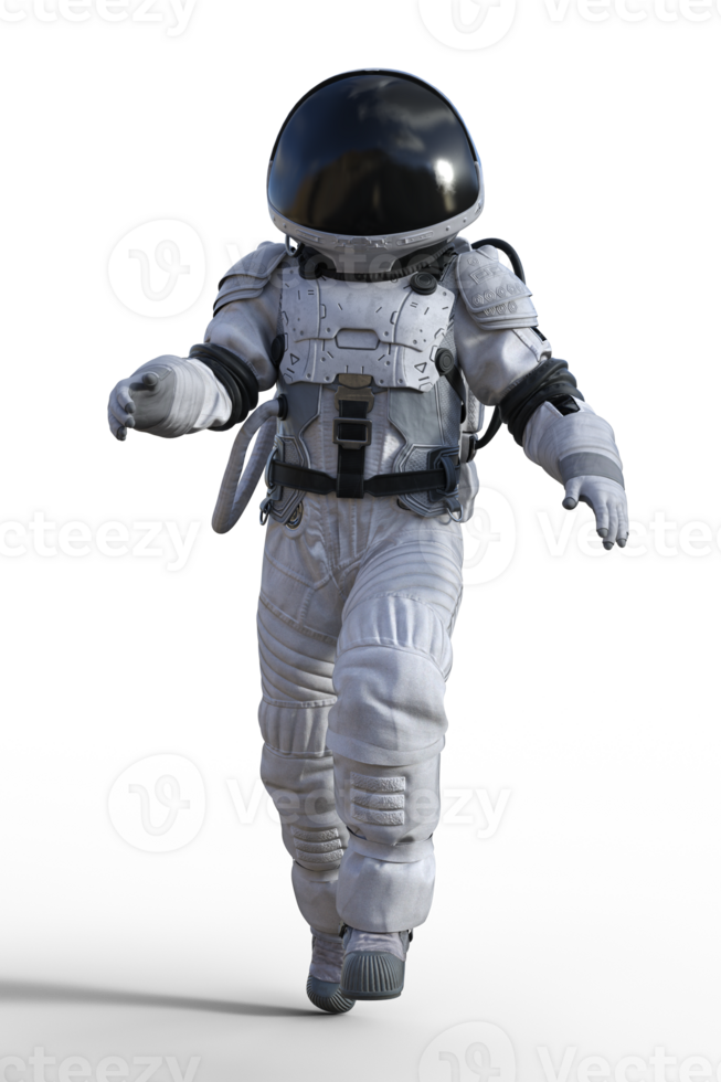Astronaut on transparent background, 3d render png
