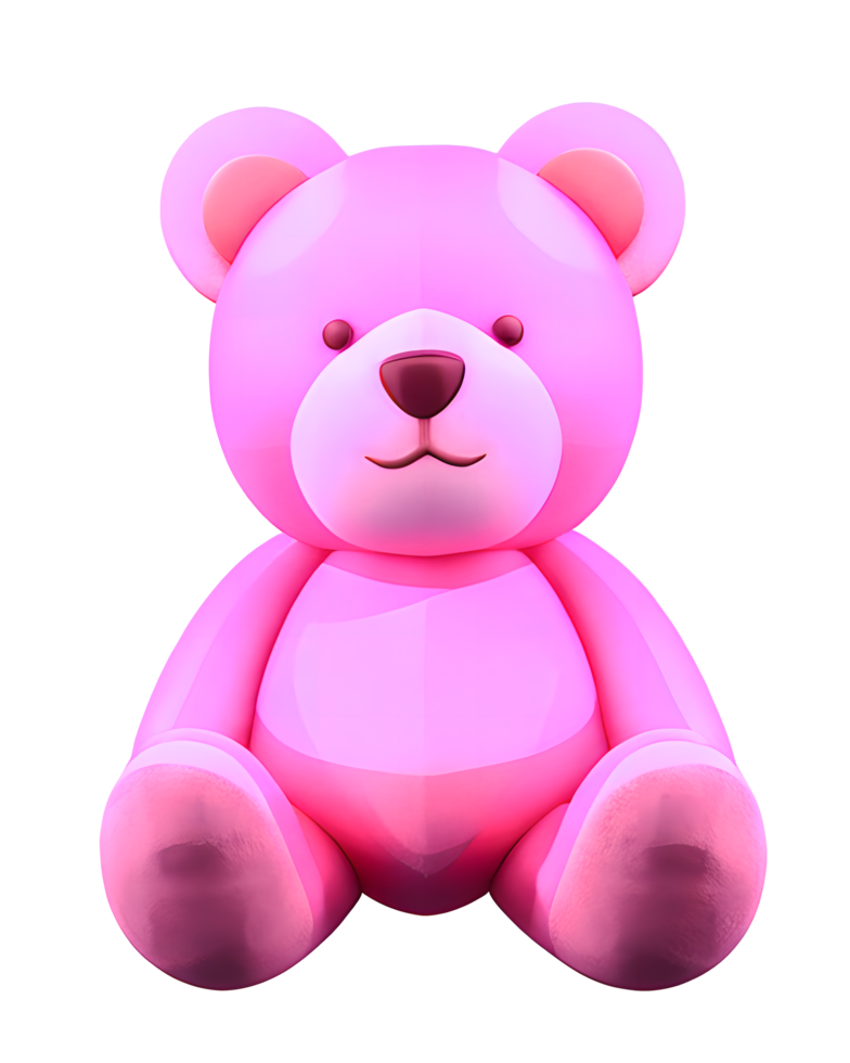 3d illustratie roze teddy beer png