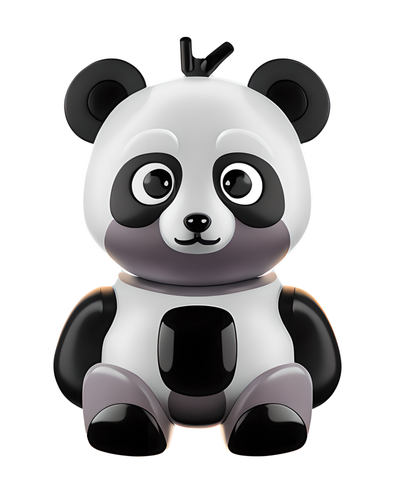 3D Illustration robotic panda png