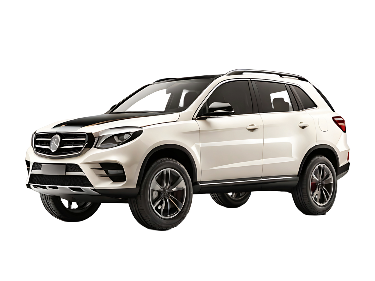 AI generated White car FREE PNG