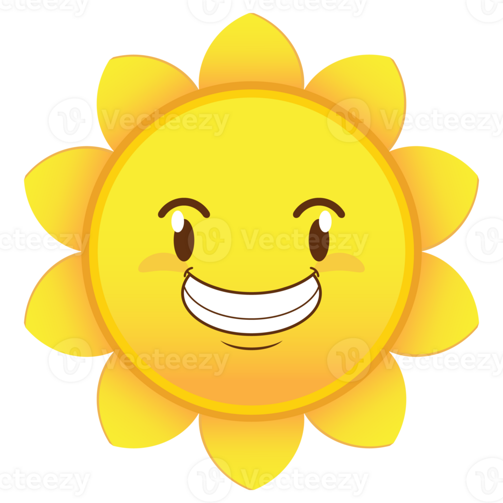 sun smile face cartoon cute png