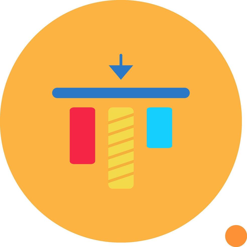 Top alignment Long Circle Icon vector