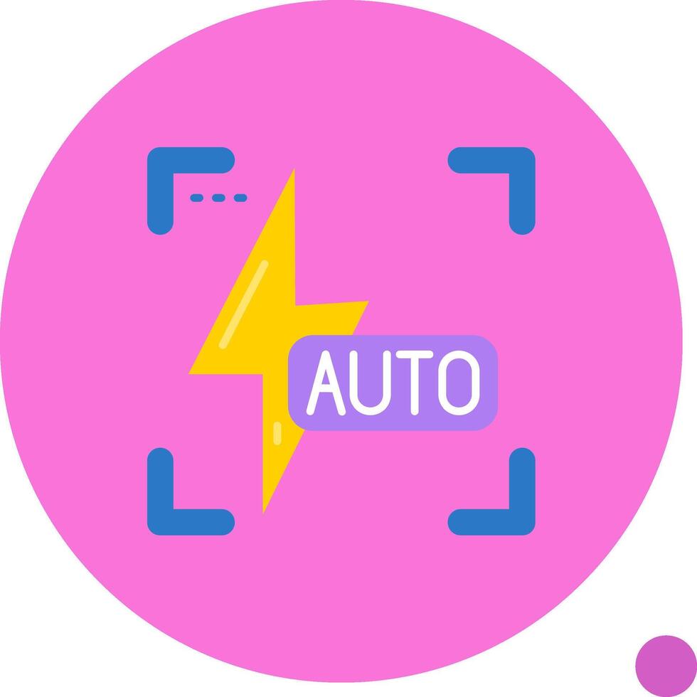 auto destello largo circulo icono vector