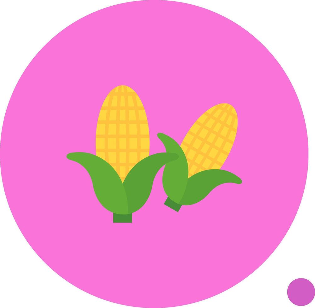 Corn Long Circle Icon vector