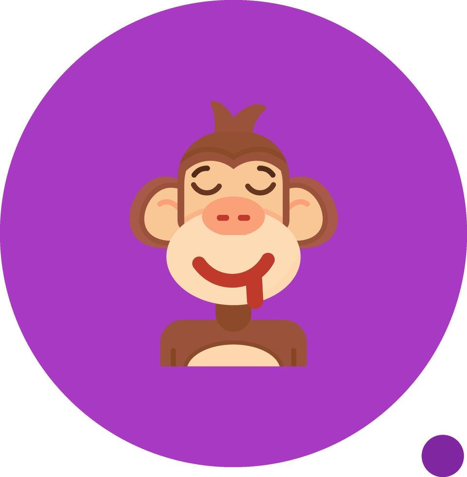 Drooling Long Circle Icon vector