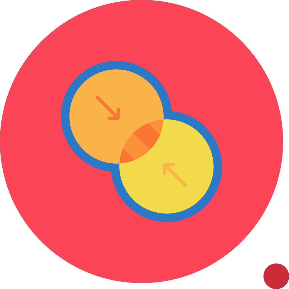 combinar largo circulo icono vector