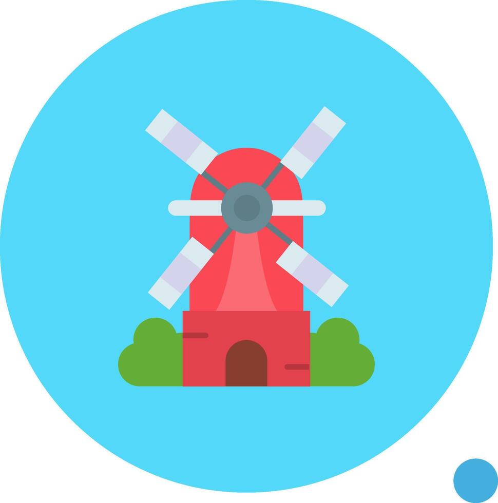 molino largo circulo icono vector