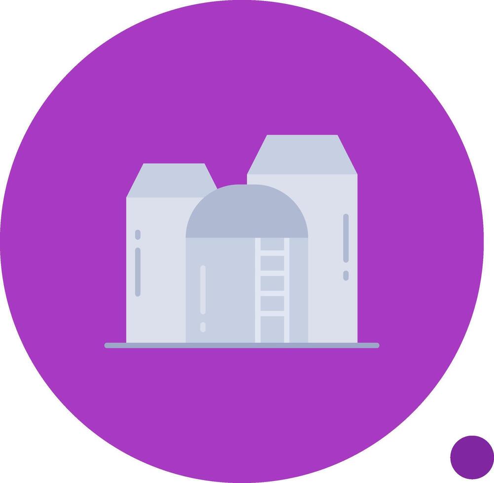 silo largo circulo icono vector