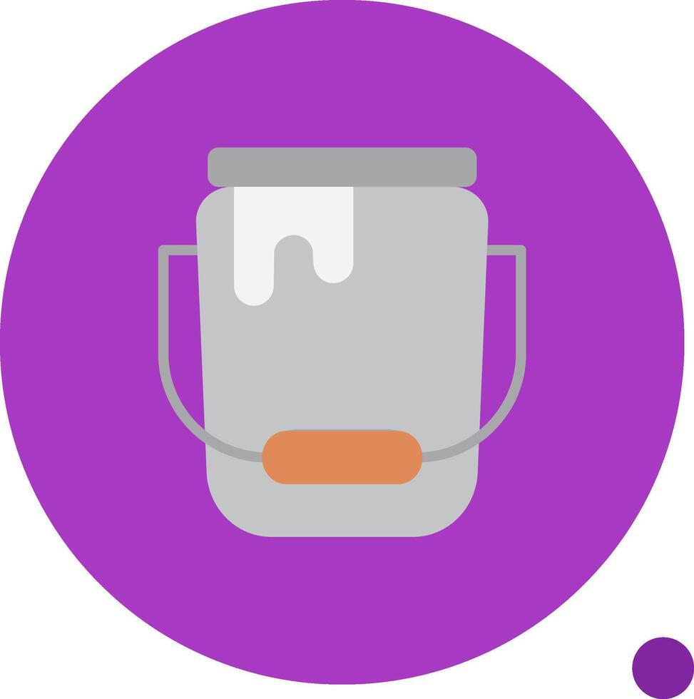 Bucket Long Circle Icon vector