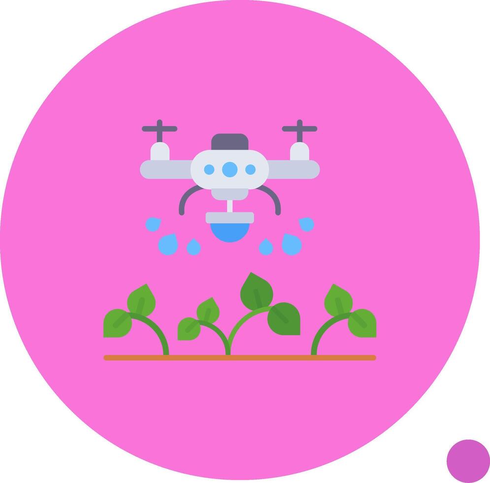 Drone Long Circle Icon vector