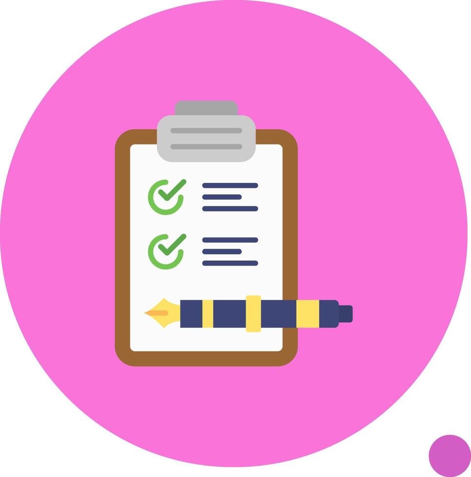 Check list Long Circle Icon vector