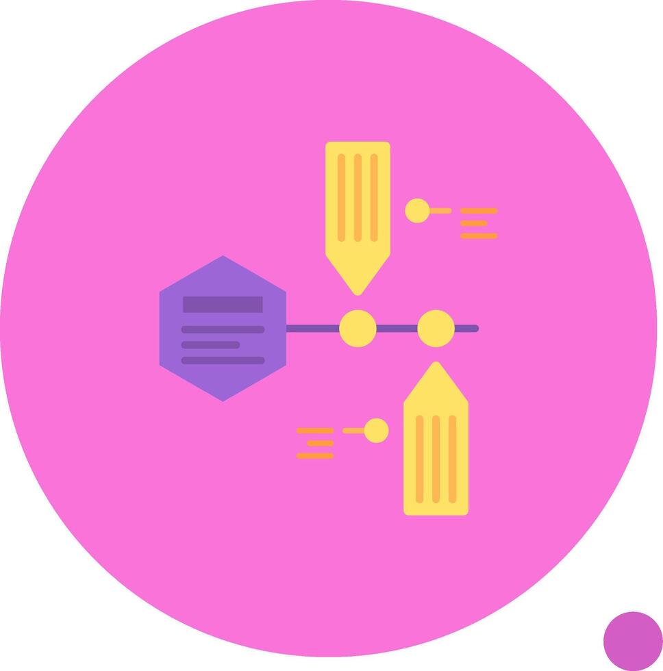 Timeline Long Circle Icon vector