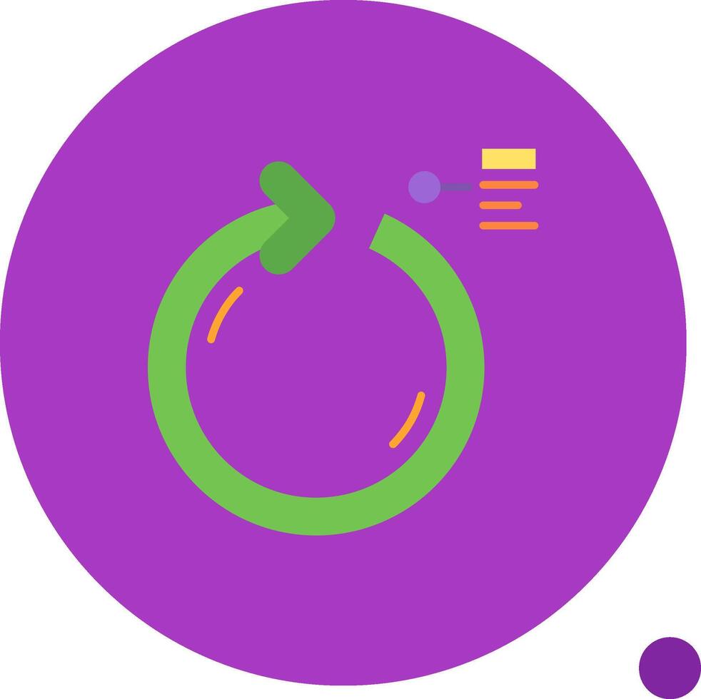 Circular Arrow Long Circle Icon vector