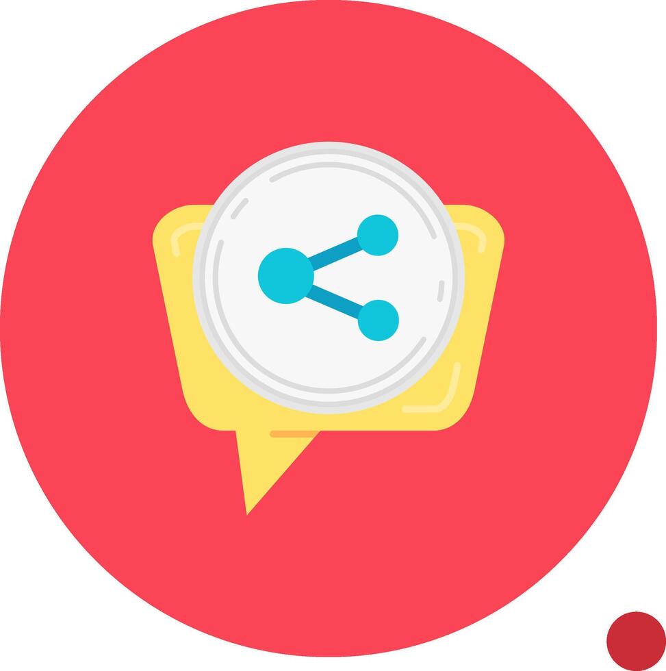 Share Long Circle Icon vector