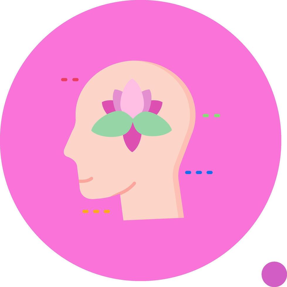 Meditation Long Circle Icon vector