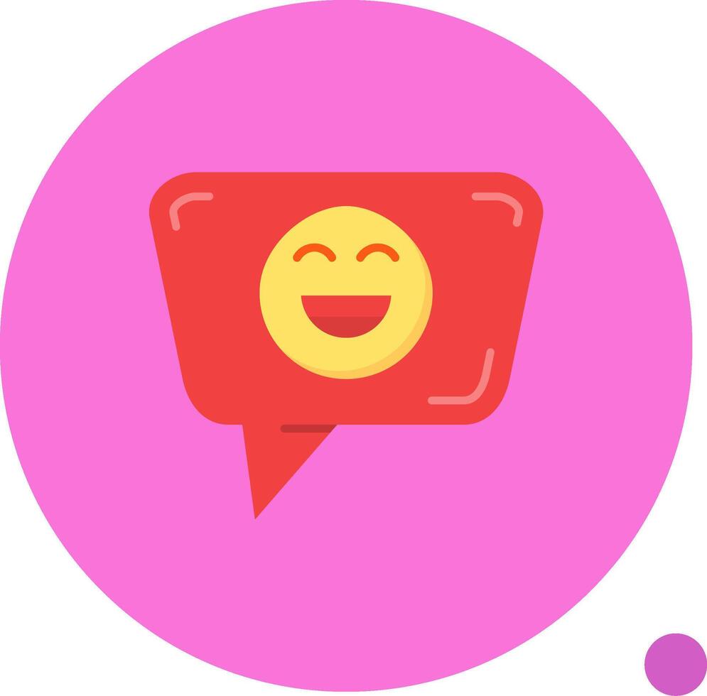 Happy Long Circle Icon vector