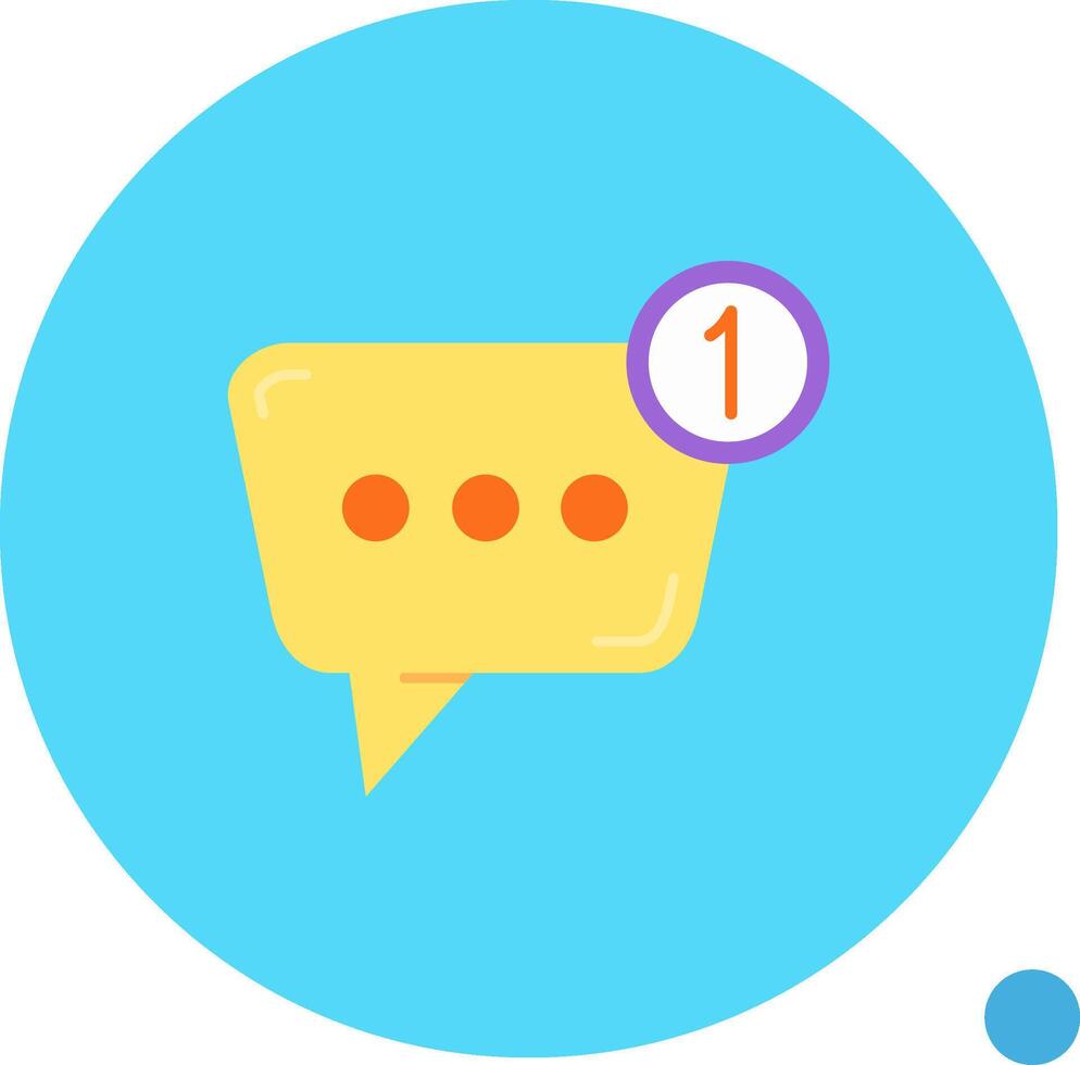 Notification Long Circle Icon vector