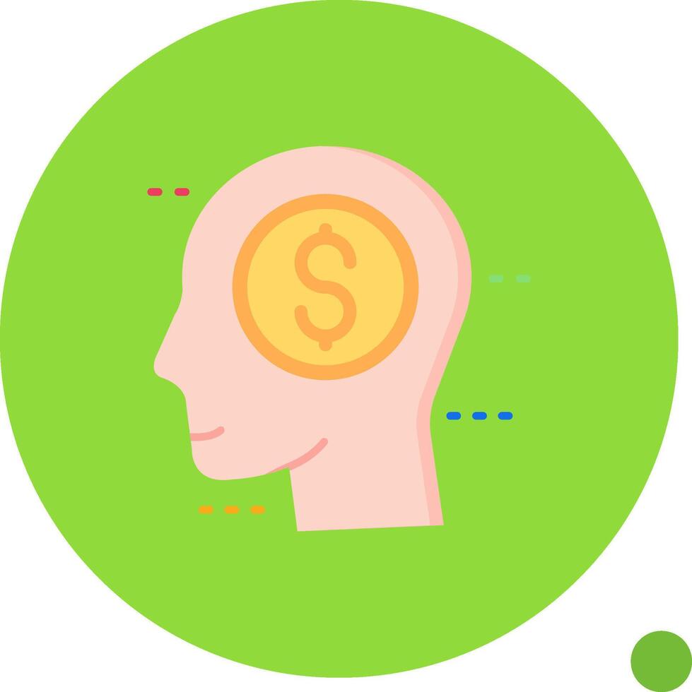 Greed Long Circle Icon vector