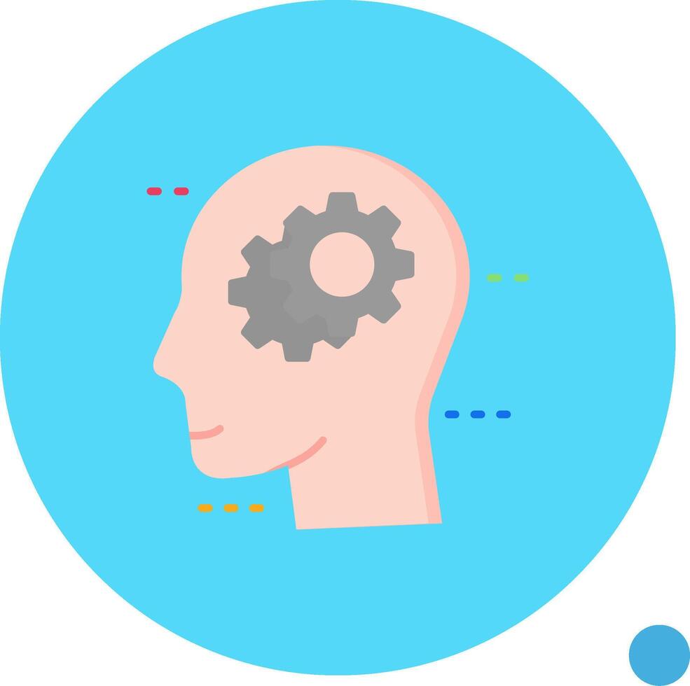 Thinking Long Circle Icon vector