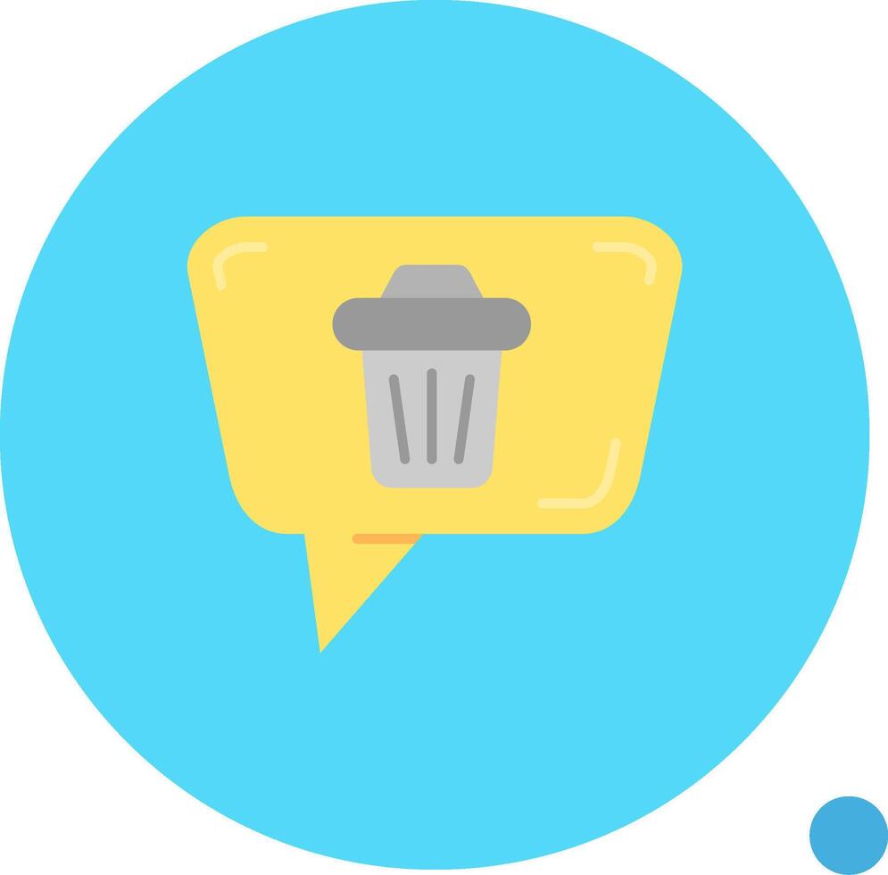 Delete message Long Circle Icon vector