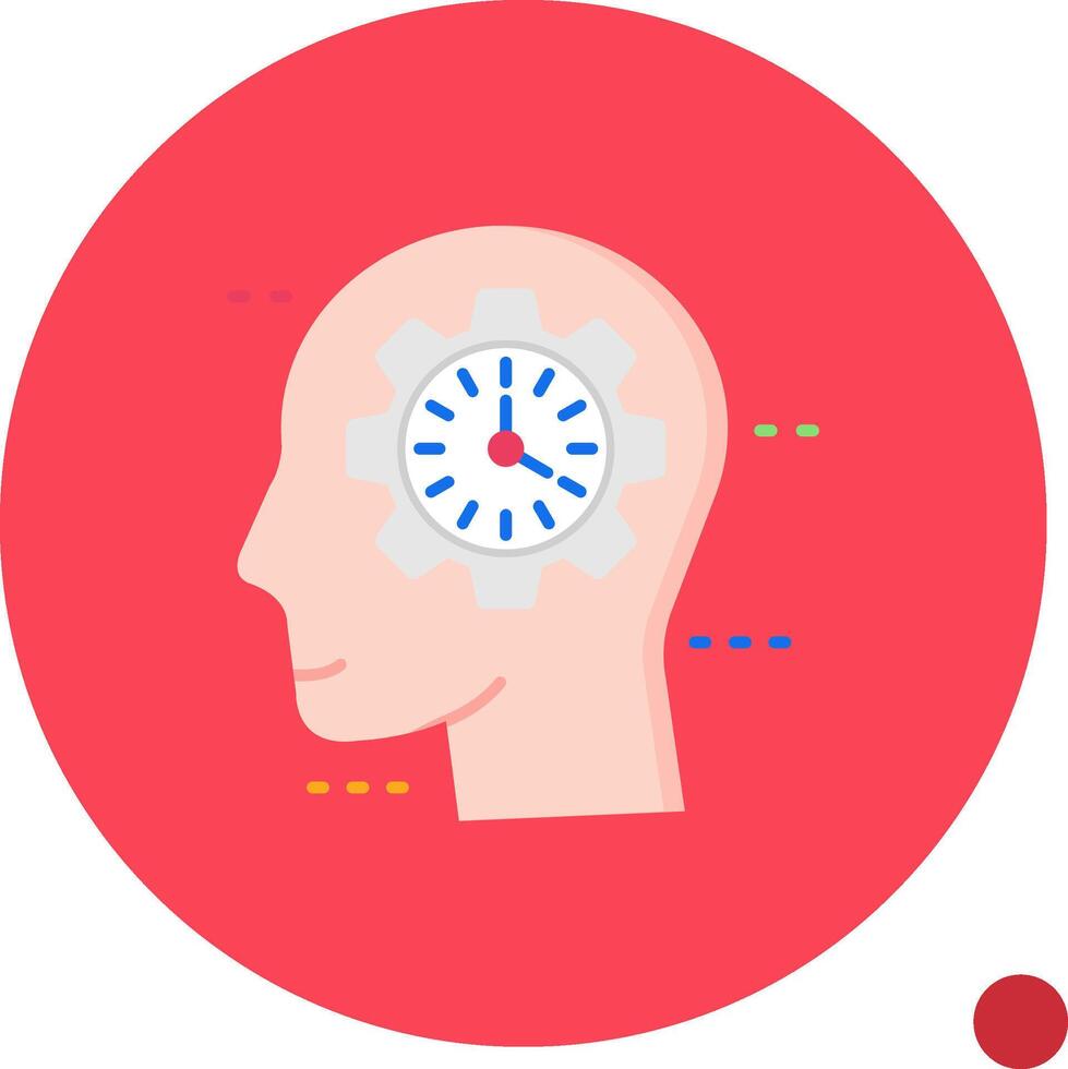 Time management Long Circle Icon vector
