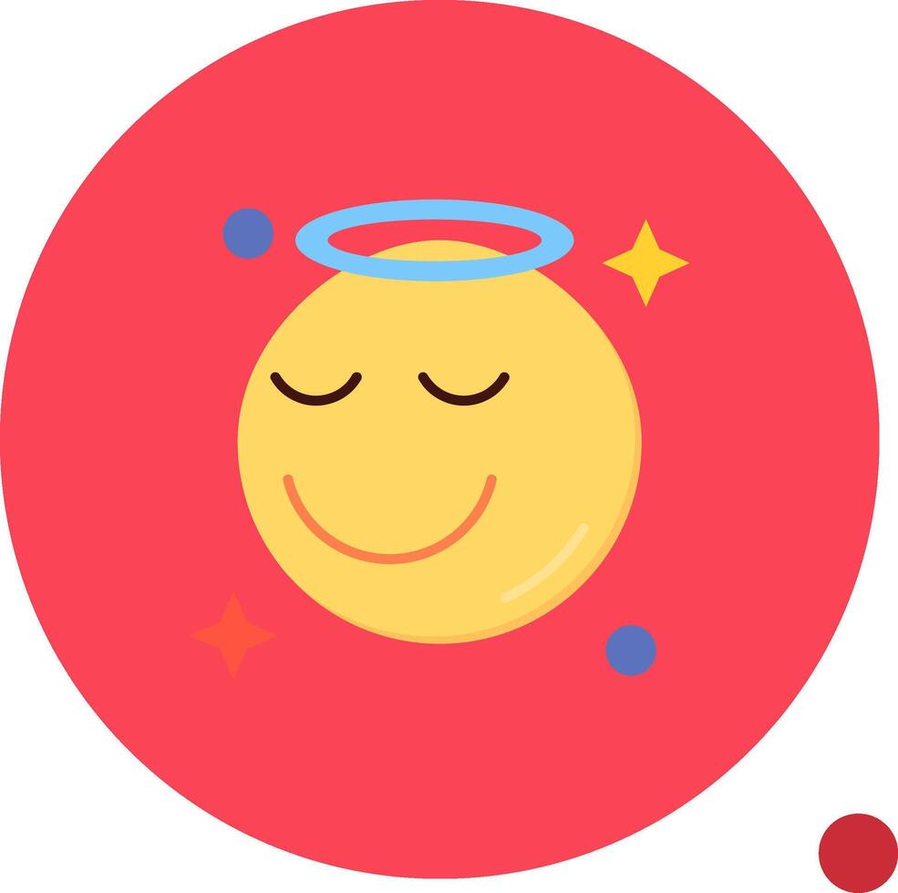 Angel Long Circle Icon vector